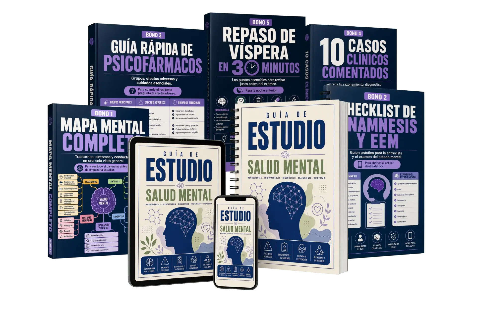 Guía de Estudio Salud Mental con 5 bonos de regalo